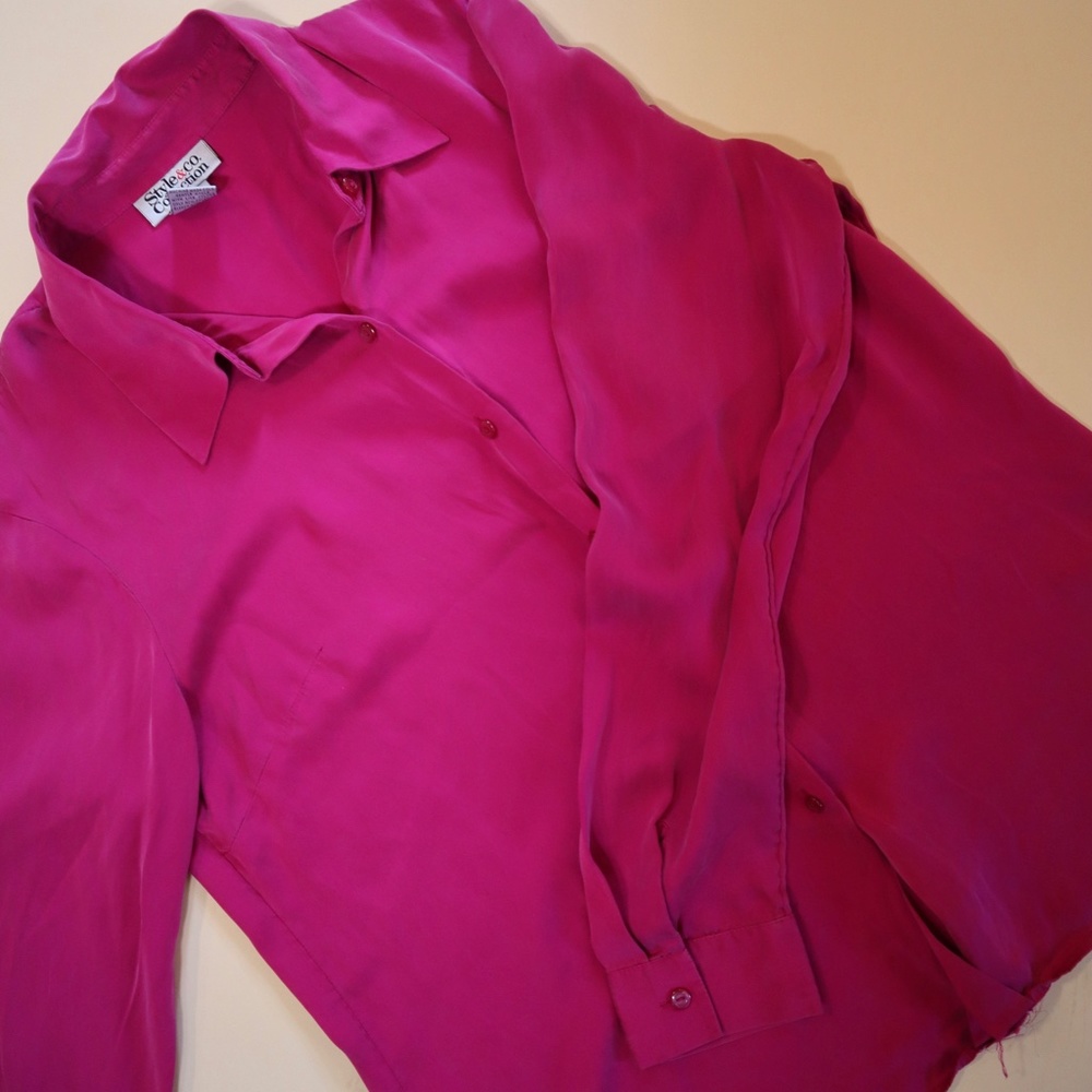 Vintage 'Style & Co. Collection' 100% Silk Blouse